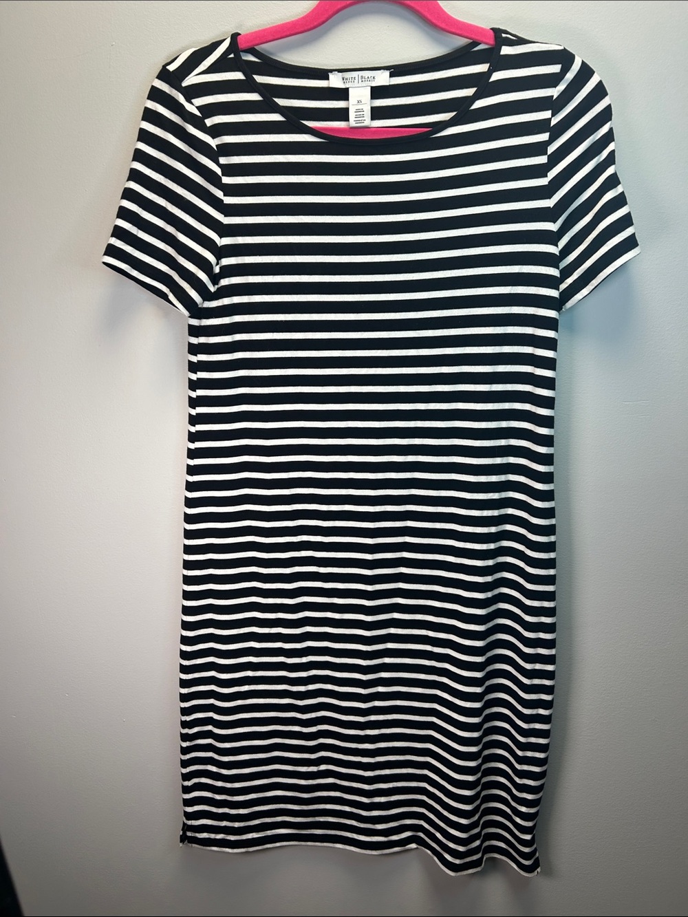 White House Black Market Black and White Striped Dress